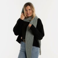 Knit Factory | Blake Kapuzenschal Stone Green | Grün