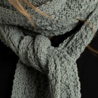 Knit Factory | Blake Kapuzenschal Stone Green | Grün