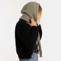 Knit Factory | Blake Kapuzenschal Urban Green | Grün