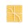 Knit Factory | Gestrickte Glasuntersetzer Block Ecru/Gold - 4er Set | Creme;Gold
