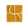 Knit Factory | Gestrickte Glasuntersetzer Block Ecru/Ocker - 4er Set | Creme