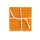 Knit Factory | Gestrickte Glasuntersetzer Block Ecru/Orange - 4er Set | Creme;Orange