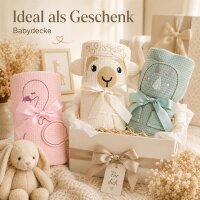Soma Babydecke Grün Dino 80x100 cm aus Baumwolle – Mint, Waffeloptik, Wendedecke, Kuscheldecke