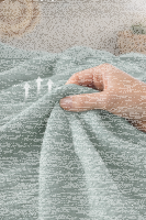 Soma Harmony Musselin Wohndecke 150 x 200 cm Matcha Grün – weiche Kuscheldecke für Sofa & Bett