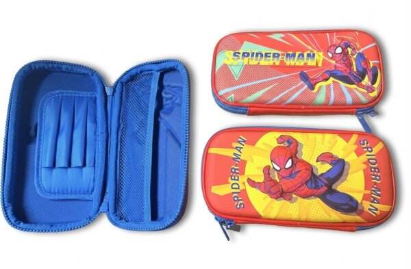 Marvel Spider-Man Federmäppchen 22 cm – Federtasche Rot mit Fächern