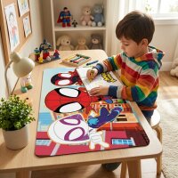 Spider-Man Bastelunterlage 45 x 65 cm – abwischbare Tischschutzmatte, Malunterlage, Schreibtischunterlage bunt