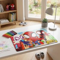 Spider-Man Bastelunterlage 45 x 65 cm – abwischbare Tischschutzmatte, Malunterlage, Schreibtischunterlage bunt