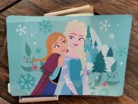 Frozen Eiskönigin Bastelunterlage 45 x 65 cm – abwischbare Tischschutzmatte, Malunterlage, Schreibtischunterlage türkis
