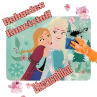Frozen Eiskönigin Bastelunterlage 45 x 65 cm – abwischbare Tischschutzmatte, Malunterlage, Schreibtischunterlage türkis