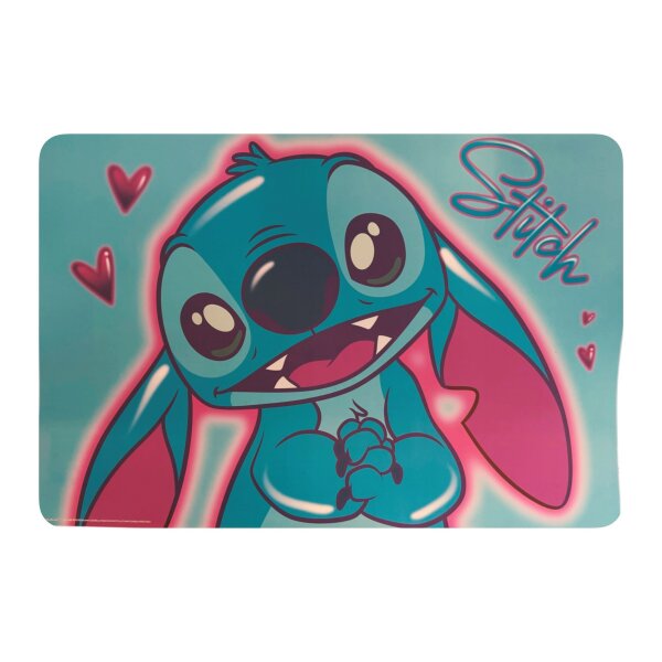 Lilo&Stitch Bastelunterlage 45 x 65 cm – abwischbare Tischschutzmatte, Malunterlage, Schreibtischunterlage Stitch blau