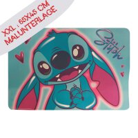 Lilo&Stitch Bastelunterlage 45 x 65 cm – abwischbare Tischschutzmatte, Malunterlage, Schreibtischunterlage Stitch blau