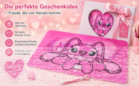 Lilo&Stitch Bastelunterlage 45 x 65 cm – abwischbare Tischschutzmatte, Malunterlage, Schreibtischunterlage Angel pink