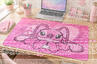 Lilo&Stitch Bastelunterlage 45 x 65 cm – abwischbare Tischschutzmatte, Malunterlage, Schreibtischunterlage Angel pink