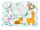 Safari Bastelunterlage 45 x 65 cm – abwischbare Tischschutzmatte, Malunterlage, Schreibtischunterlage Tiere Zoo grün