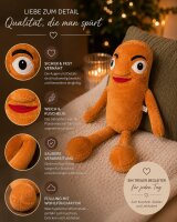 Tung Tung Tung Sahur Plüschfigur 37 cm – weiches Kuscheltier mit langen Armen und Beinen