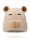 Capybaramütze Braun One Size, flauschige Wintermütze mit Ohren