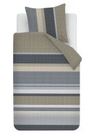 Beddinghouse Bettwäsche Nyls Biber-Flanell 135 x 200 cm + 1x 80 x 80 cm Blau