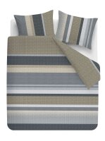 Beddinghouse Bettwäsche Nyls Biber-Flanell 155 x 220 cm + 1x 80 x 80 cm Blau