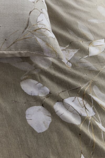 Beddinghouse Bettwäsche Cyrene Mako-Satin 135 x 200 cm + 1x 80 x 80 cm Sand