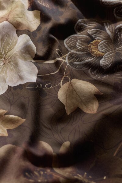 Kardol by Beddinghouse Bettwäsche Velutini Mako-Satin 155 x 220 cm + 1x 80 x 80 cm Braun