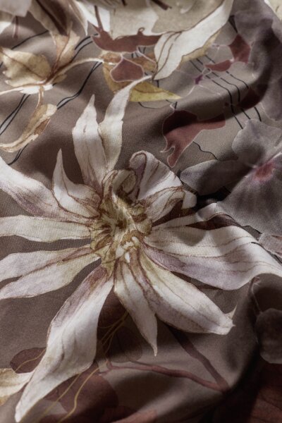 Kardol by Beddinghouse Bettwäsche Saffron Mako-Satin 135 x 200 cm + 1x 80 x 80 cm Graubraun