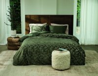 Rivièra Maison Bettwäsche Sanu Samt 200 x 200 cm + 2x 80 x 80 cm Olivgrün