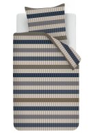 Beddinghouse Bettwäsche Bo Biber-Flanell 200 x 200 cm + 2x 80 x 80 cm Blau