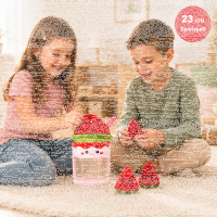Wassermelone Milchshake Plüsch 23 cm + 3 Mini-Früchte Kuscheltiere Food Spielset