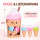 Eis Milchshake Plüsch 23 cm + 3 Mini-Eis Kuscheltiere Kawaii Food Spielset Rosa
