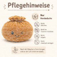 Plush Dumpling Kawaii Kuschelkissen weich & knautschig 20 cm braun