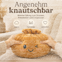Plush Dumpling Kawaii Kuschelkissen weich & knautschig 35 cm braun