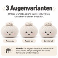 Plush Dumpling Kawaii Kuschelkissen weich & knautschig 35 cm braun
