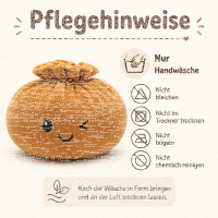 Plush Dumpling Kawaii Kuschelkissen weich & knautschig 35 cm braun