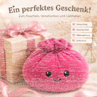 Plush Dumpling Kawaii Kuschelkissen weich & knautschig 15 cm pink