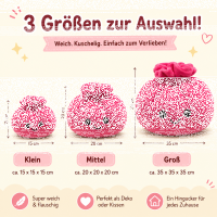 Plush Dumpling Kawaii Kuschelkissen weich & knautschig 15 cm pink