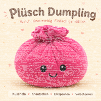 Plush Dumpling Kawaii Kuschelkissen weich & knautschig 15 cm pink