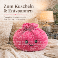 Plush Dumpling Kawaii Kuschelkissen weich & knautschig 15 cm pink
