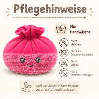 Plush Dumpling Kawaii Kuschelkissen weich & knautschig 15 cm pink