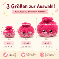 Plush Dumpling Kawaii Kuschelkissen weich & knautschig 35 cm pink