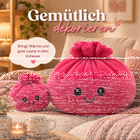 Plush Dumpling Kawaii Kuschelkissen weich & knautschig 35 cm pink