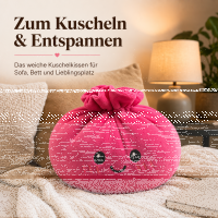 Plush Dumpling Kawaii Kuschelkissen weich & knautschig 35 cm pink