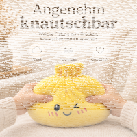 Plush Dumpling Kawaii Kuschelkissen weich & knautschig 15 cm gelb