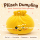 Plush Dumpling Kawaii Kuschelkissen weich & knautschig 15 cm gelb