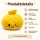 Plush Dumpling Kawaii Kuschelkissen weich & knautschig 20 cm gelb