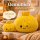 Plush Dumpling Kawaii Kuschelkissen weich & knautschig 20 cm gelb