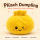 Plush Dumpling Kawaii Kuschelkissen weich & knautschig 20 cm gelb
