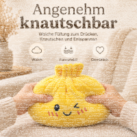 Plush Dumpling Kawaii Kuschelkissen weich & knautschig 35 cm gelb