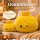 Plush Dumpling Kawaii Kuschelkissen weich & knautschig 35 cm gelb