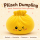 Plush Dumpling Kawaii Kuschelkissen weich & knautschig 35 cm gelb