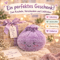 Plush Dumpling Kawaii Kuschelkissen weich & knautschig 15 cm lila